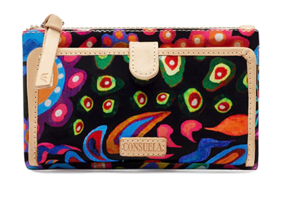 Slim Wallet Sophie Black Swirly