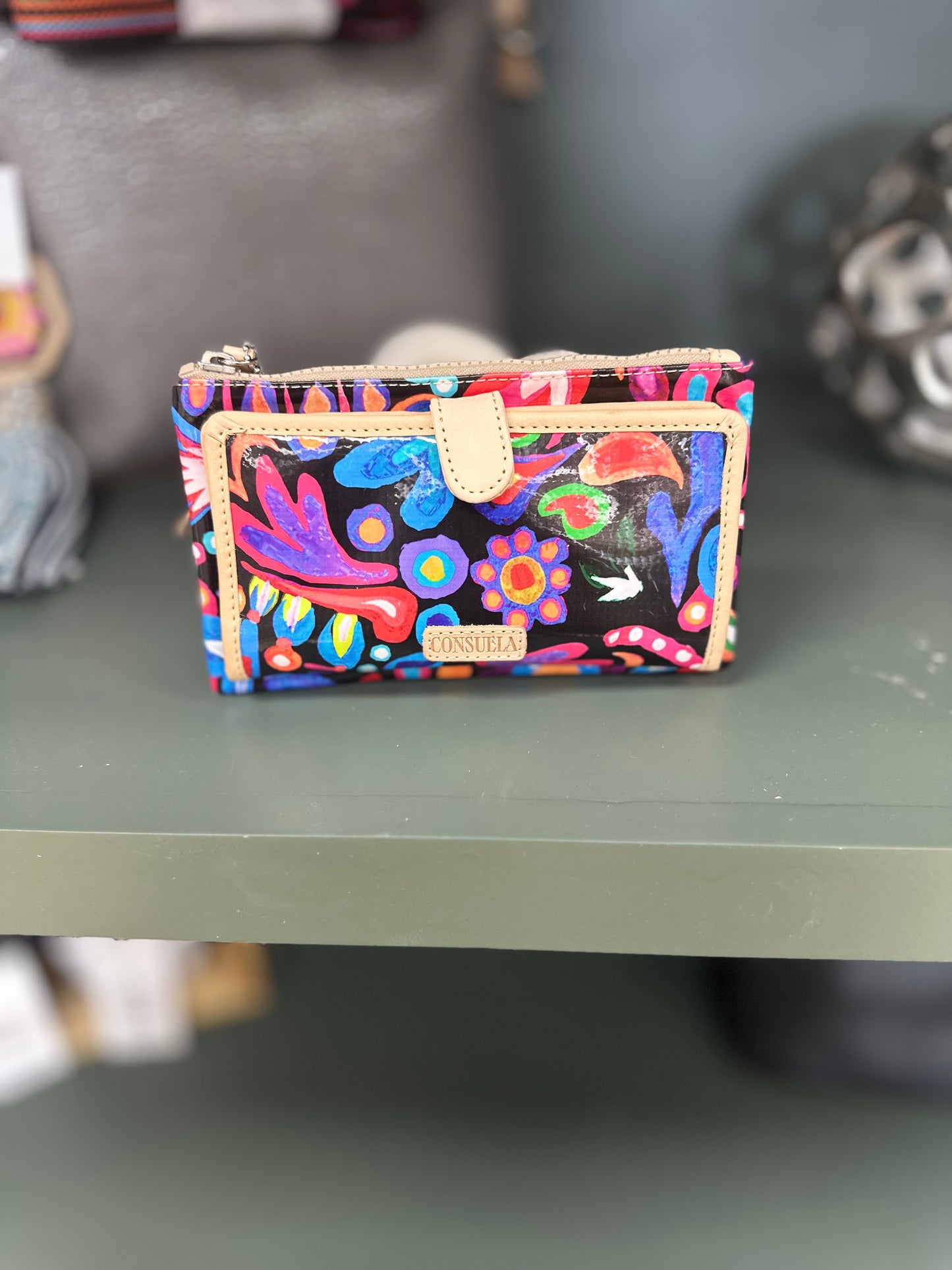 Slim Wallet Sophie Black Swirly