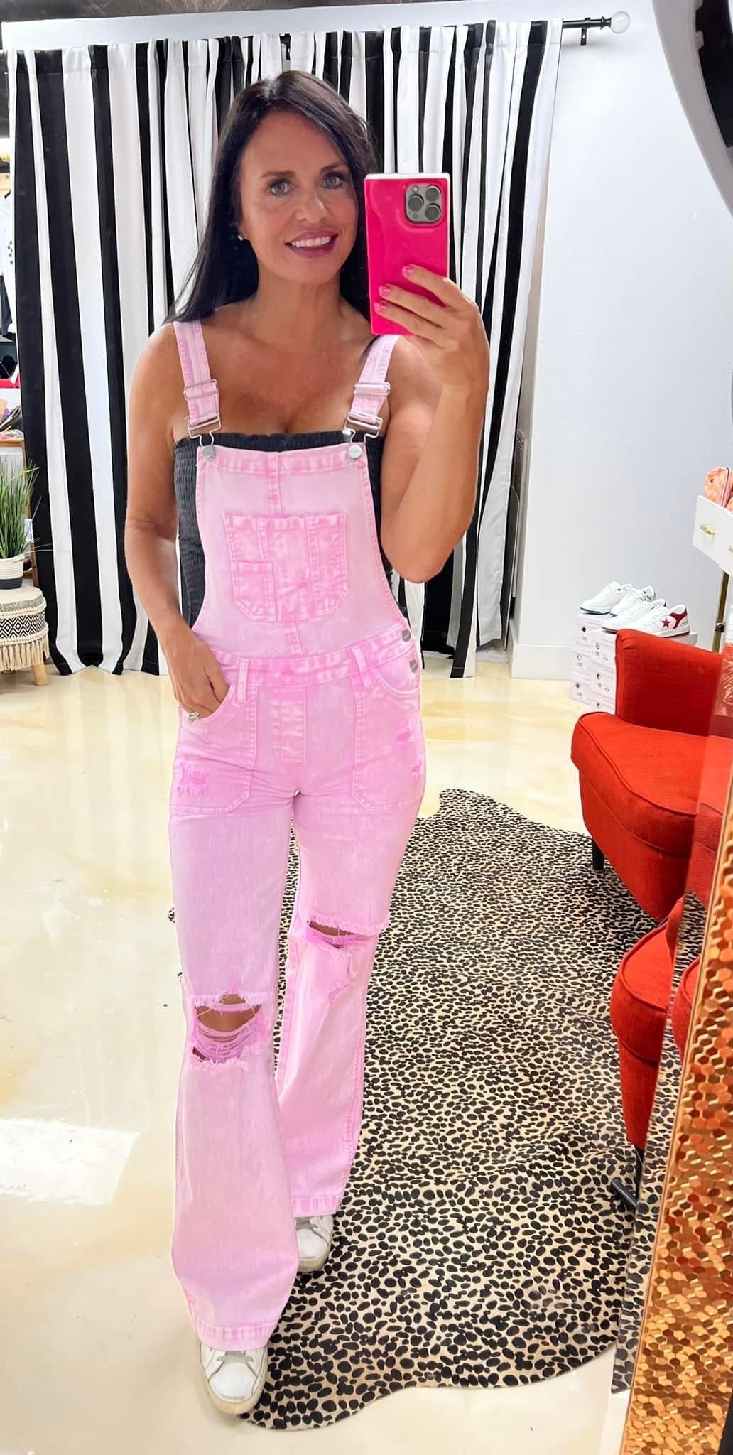 Pretty In Pink Overalls